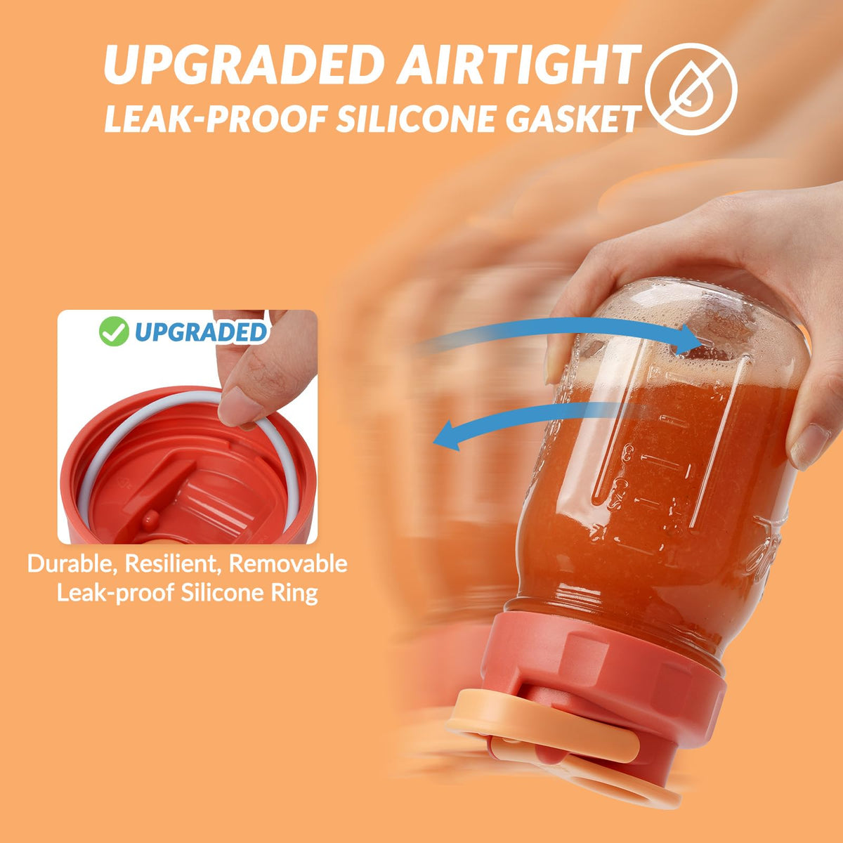 SOLIGT pour-spout lid for regular-mouth jars enabling easy pouring