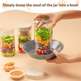 SOLIGT jar's bean-protein compartment supports satisfying lunches.
