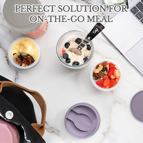 SOLIGT stackable design boosts fridge storage while keeping jars organized.