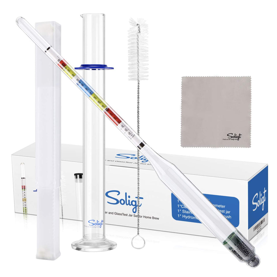 SOLIGT triple-scale hydrometer side view for precise readings
