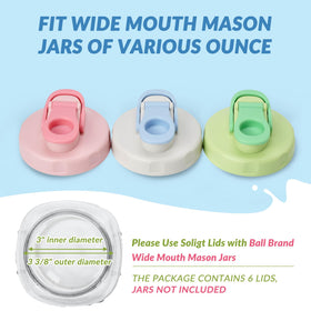 SOLIGT gray-blue lid with fixed flip cap for mess-free pouring.