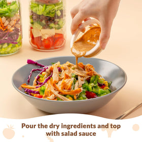 SOLIGT wide-mouth mason jar makes filling and cleaning easy.