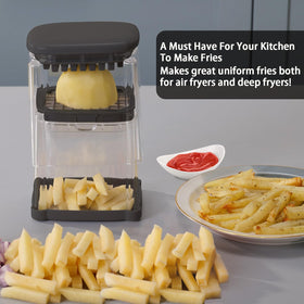 Solucky potato onion cutter in action delivering quick, clean chopping
