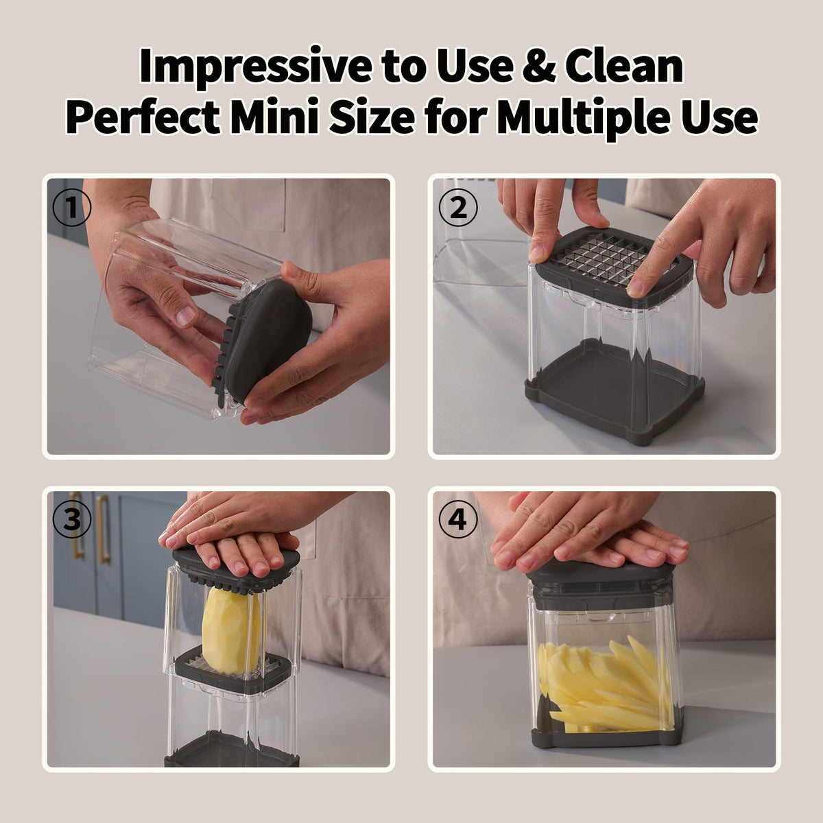 Solucky vegetable chopper and dicer slicing carrots and peppers
