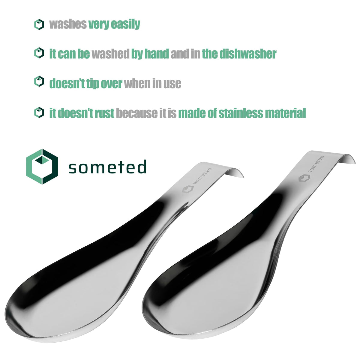 SOMETED easy-to-clean brushed surface simplifies wiping and maintenance.