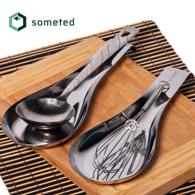 SOMETED stainless steel spatula ladle holder keeps utensils organized and dry.