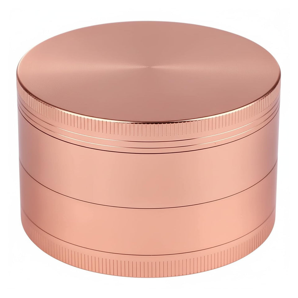 SON4SUN grinder rose gold 3in top view highlights ergonomic design for easy grinding