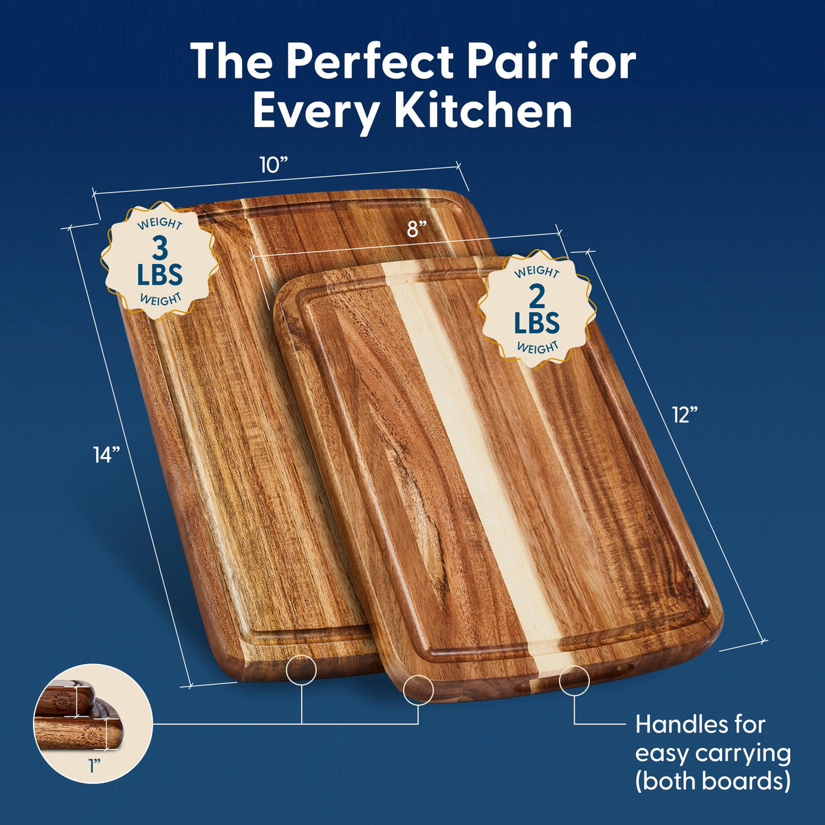Sonder Los Angeles Doheny Duo 12x8 cutting board, compact surface for quick tasks.