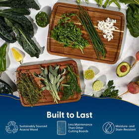 Sonder Los Angeles cutting boards keep countertops cleaner during juicy meal prep.
