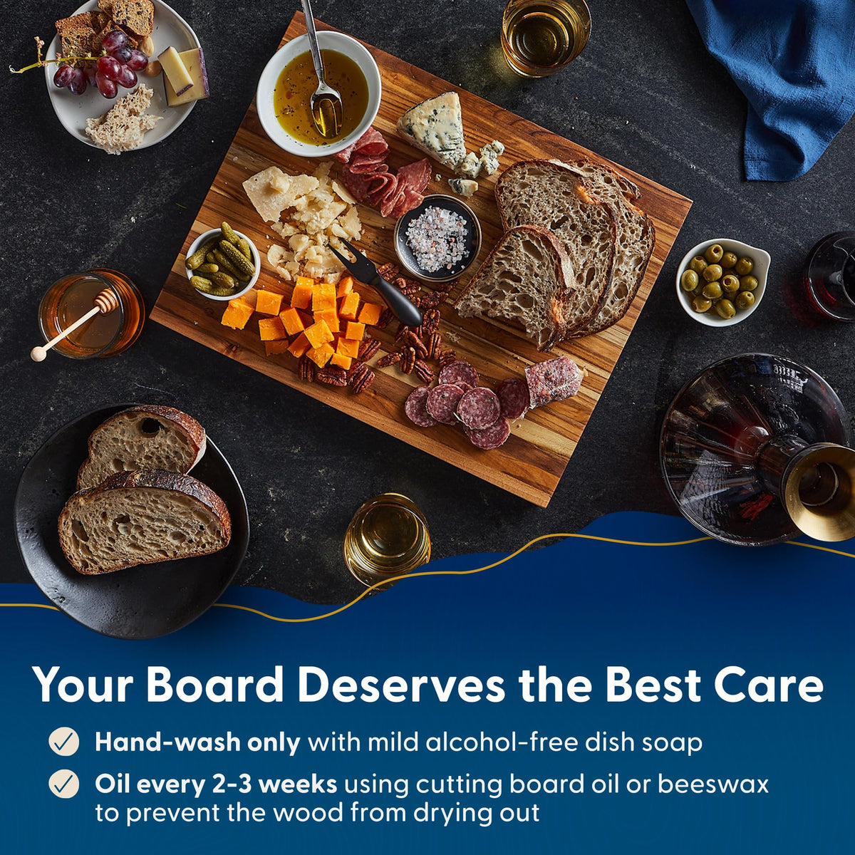 Sonder Los Angeles Laurel serves as an elegant charcuterie board for entertaining.