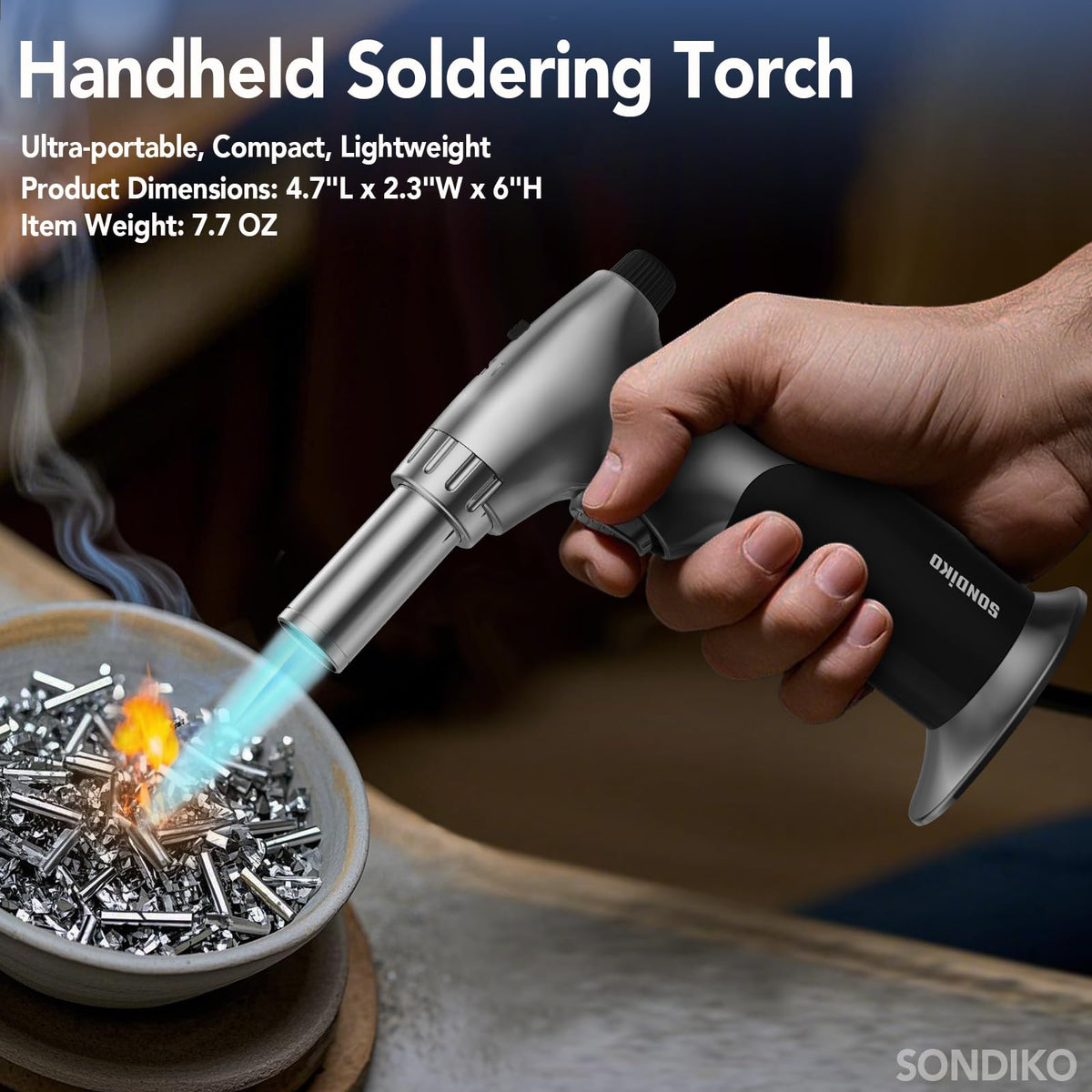 Sondiko kitchen torch ideal for creme brulee and searing