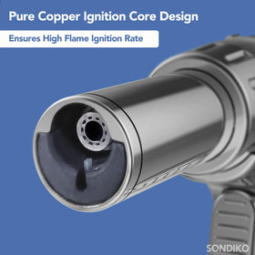 Sondiko torch with piezo ignition for reliable one-handed lighting