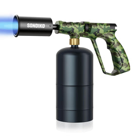 Sondiko propane torch head with adjustable flame for precise cooking and finishing.