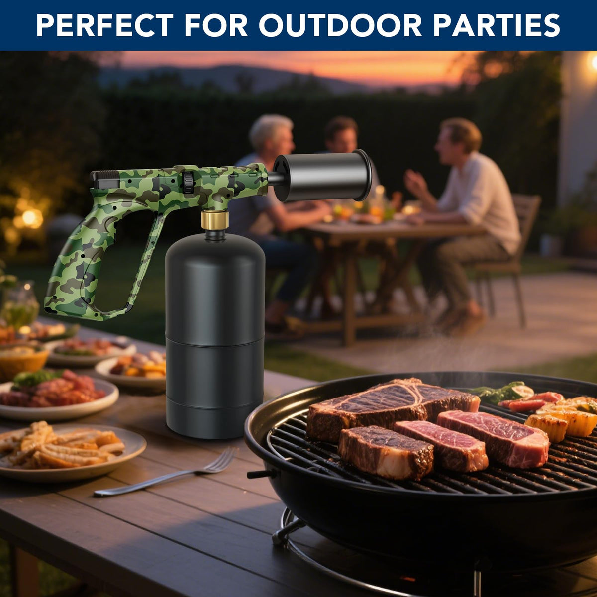 Sondiko torch head suitable for BBQs and charcoal lighting with ease.