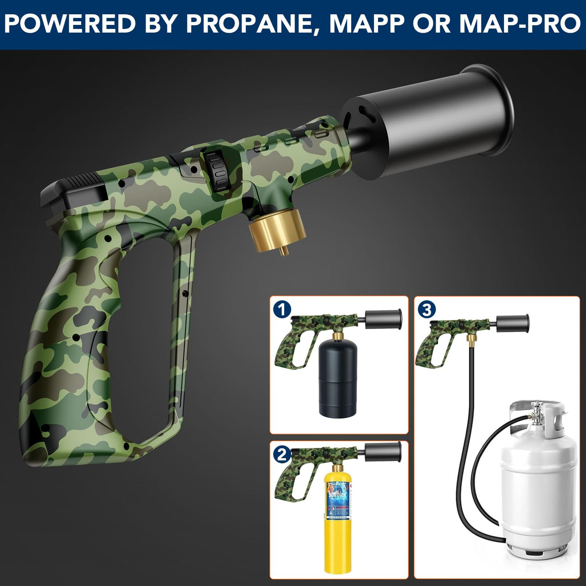 Sondiko torch head ideal for campfires and outdoor cooking touch-ups.