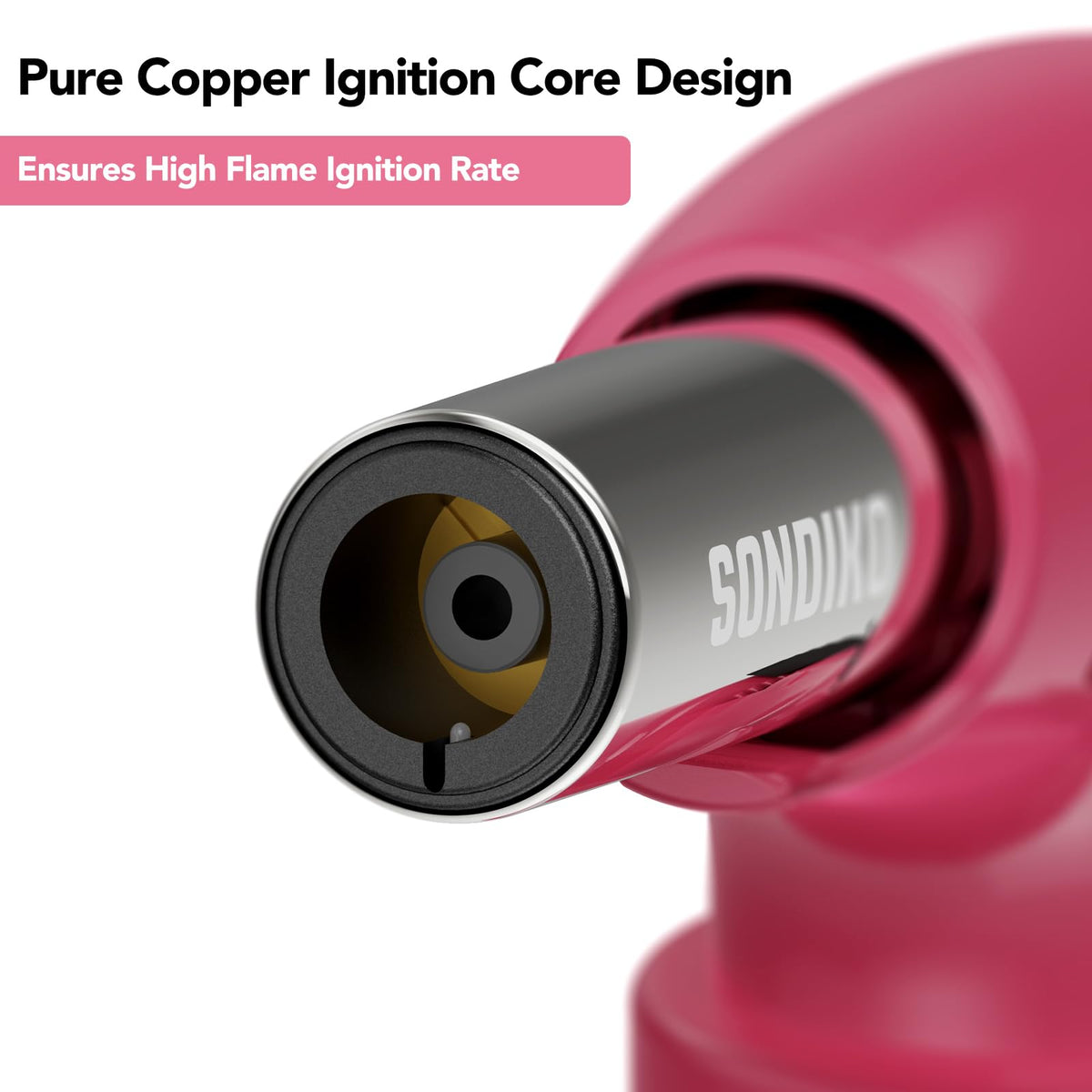 Sondiko PS400 torch side view highlighting safety features.