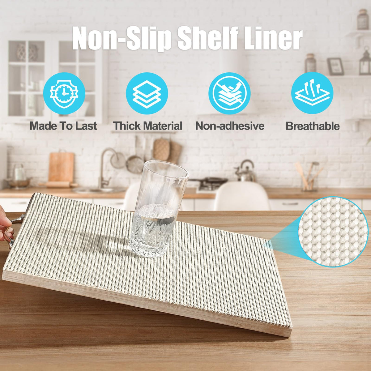 Close-up of Songgrey grid pattern showing tear-resistant PVC durability