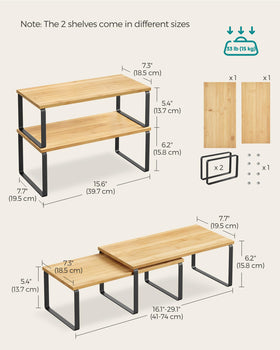 Songmics adjustable stack system lets you customize spacing