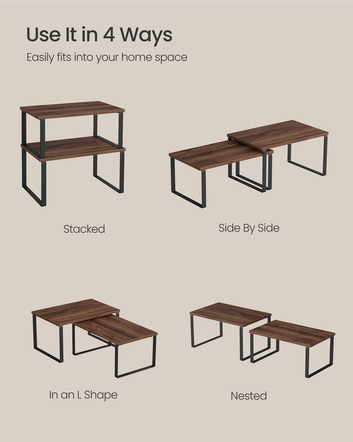 Songmics easy-assembly cabinet organizers highlight simple setup