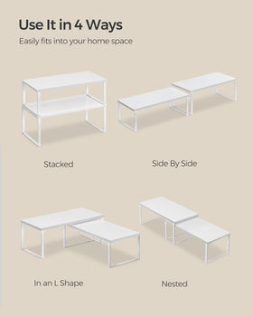 SONGMICS bedroom desk storage keeps supplies within reach and reduces clutter.