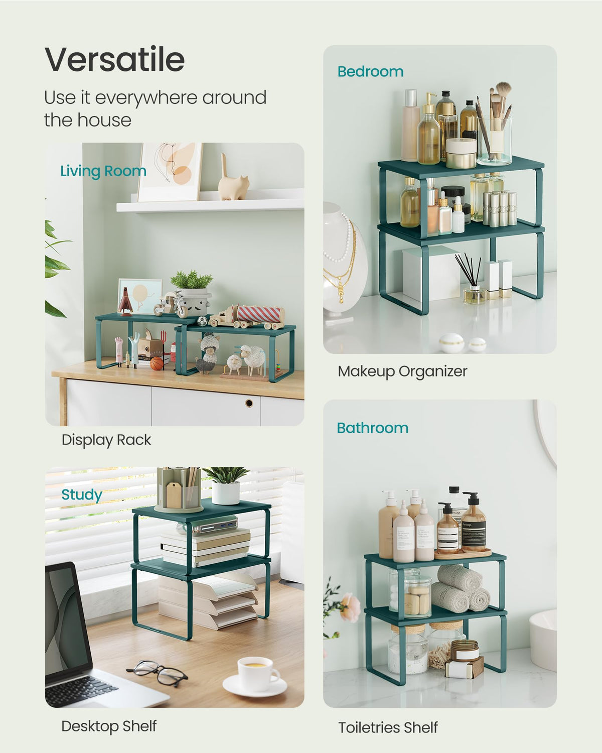 SongMics cabinet organizer two-pack serves as a small cat table.