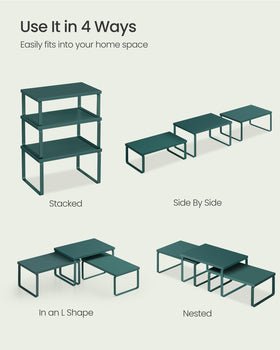 Songmics cabinet organizer durable engineered wood and metal construction lasts.