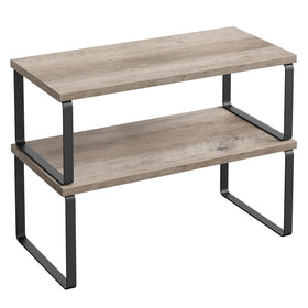 SONGMICS cabinet organizer stackable on countertop keeps spices accessible.