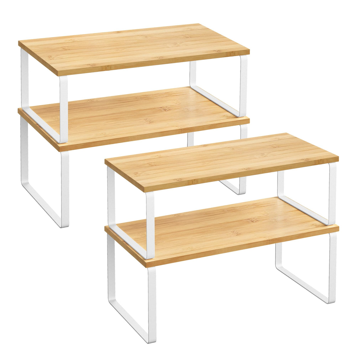Songmics cabinet organizer set of 4 on counter for spice display and easy access.