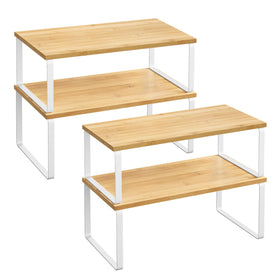 Songmics cabinet organizer set of 4 on counter for spice display and easy access.