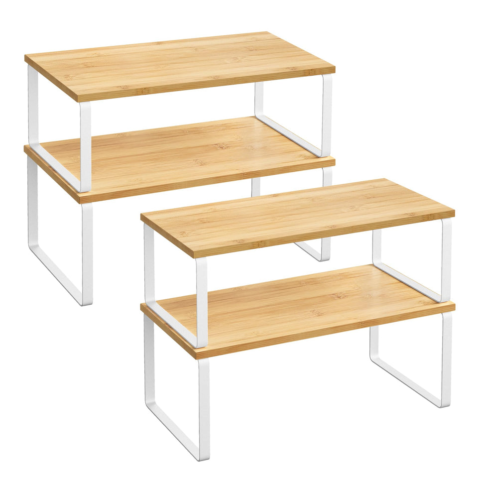 Songmics cabinet organizer set of 4 on counter for spice display and easy access.