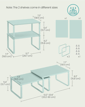 SONGMICS cabinet organizer shelf bathroom storage for neat, accessible essentials