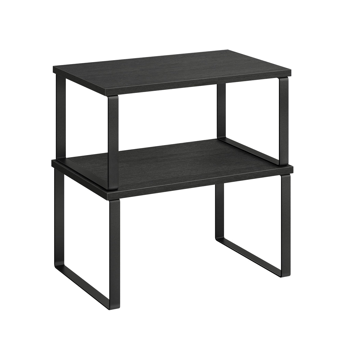 Songmics cabinet organizer shelf ink black for compact kitchen spice storage.