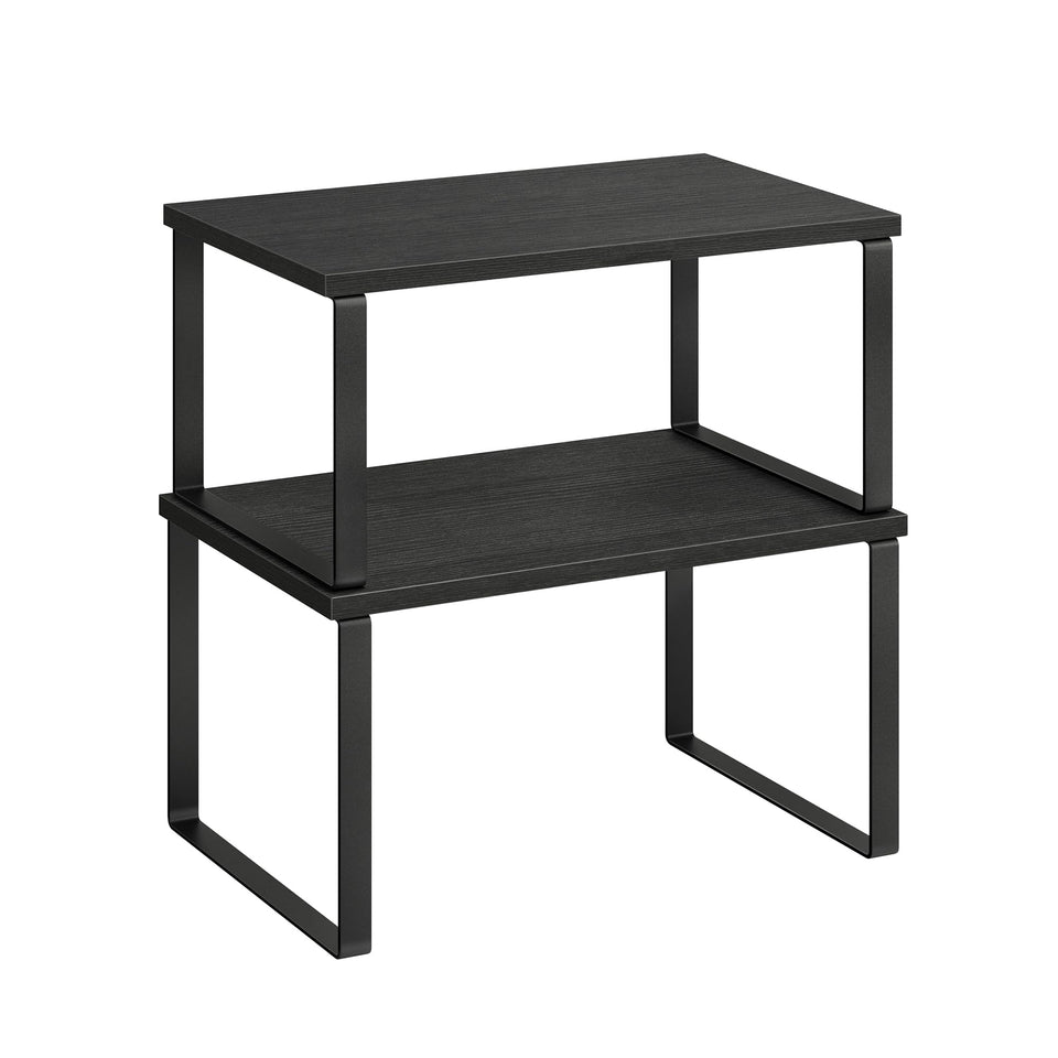 Songmics cabinet organizer shelf ink black for compact kitchen spice storage.
