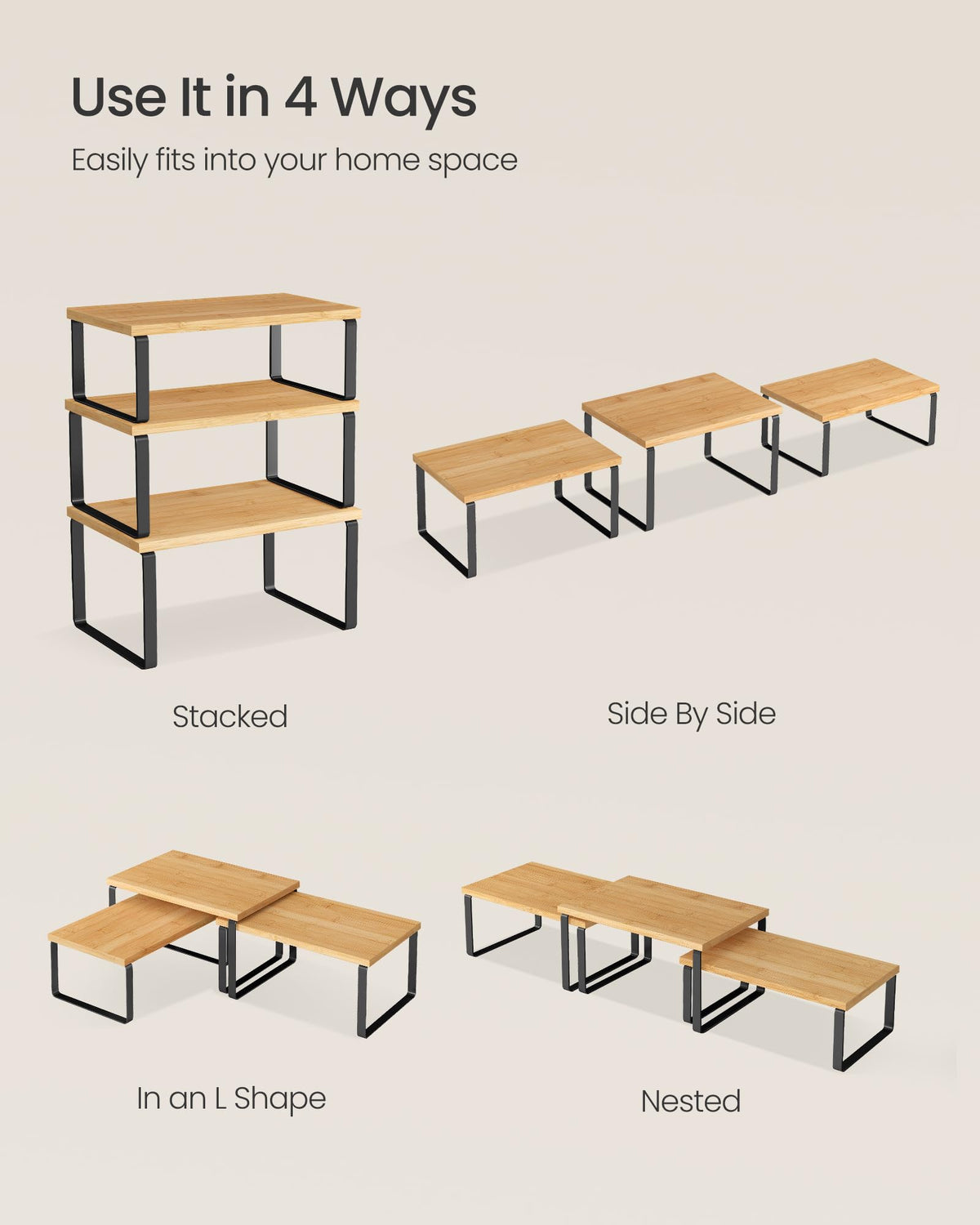SONGMICS quick assembly shelf setup with clear instructions for fast organization.
