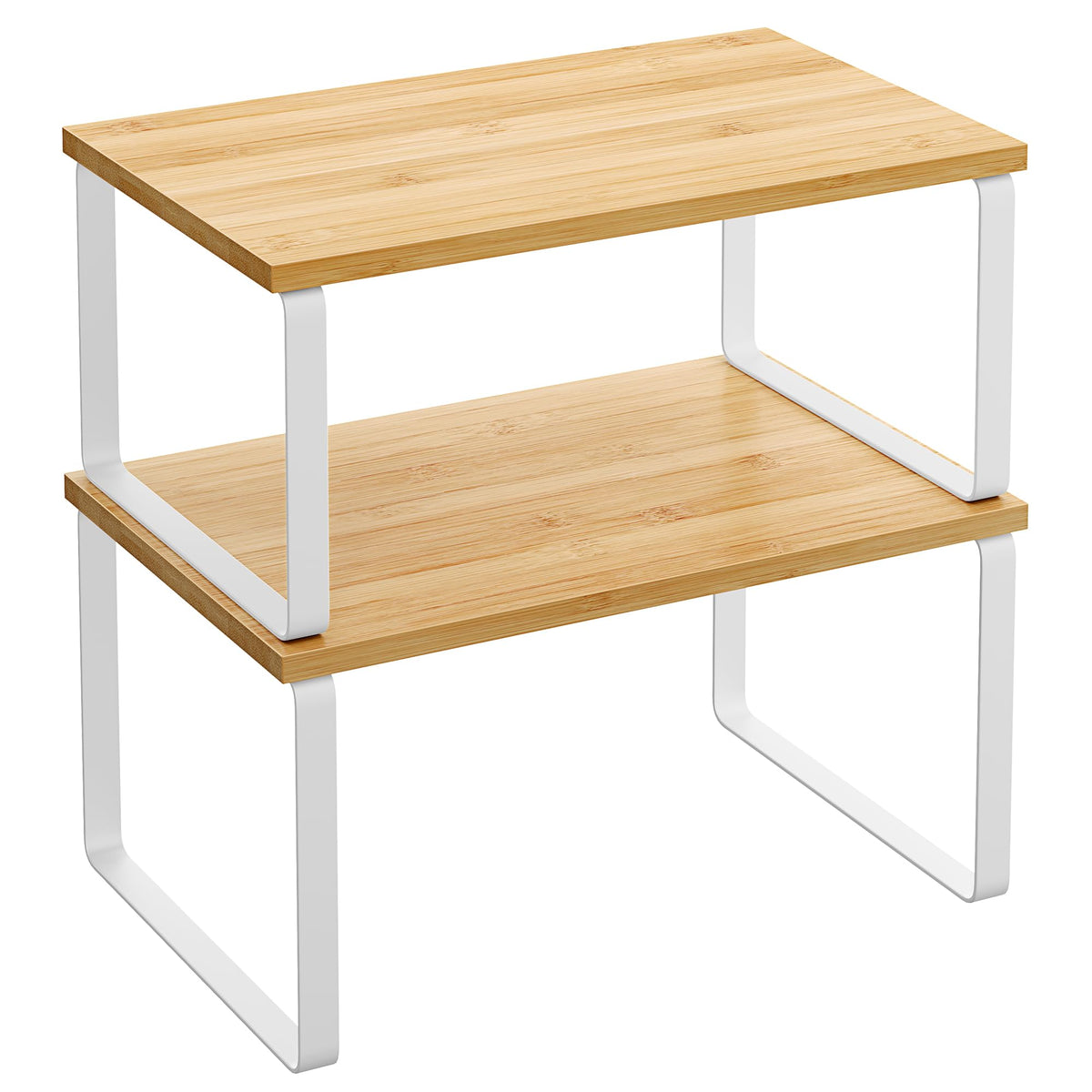 SONGMICS cabinet organizer shelf set 2 keeps spices neatly visible and accessible.