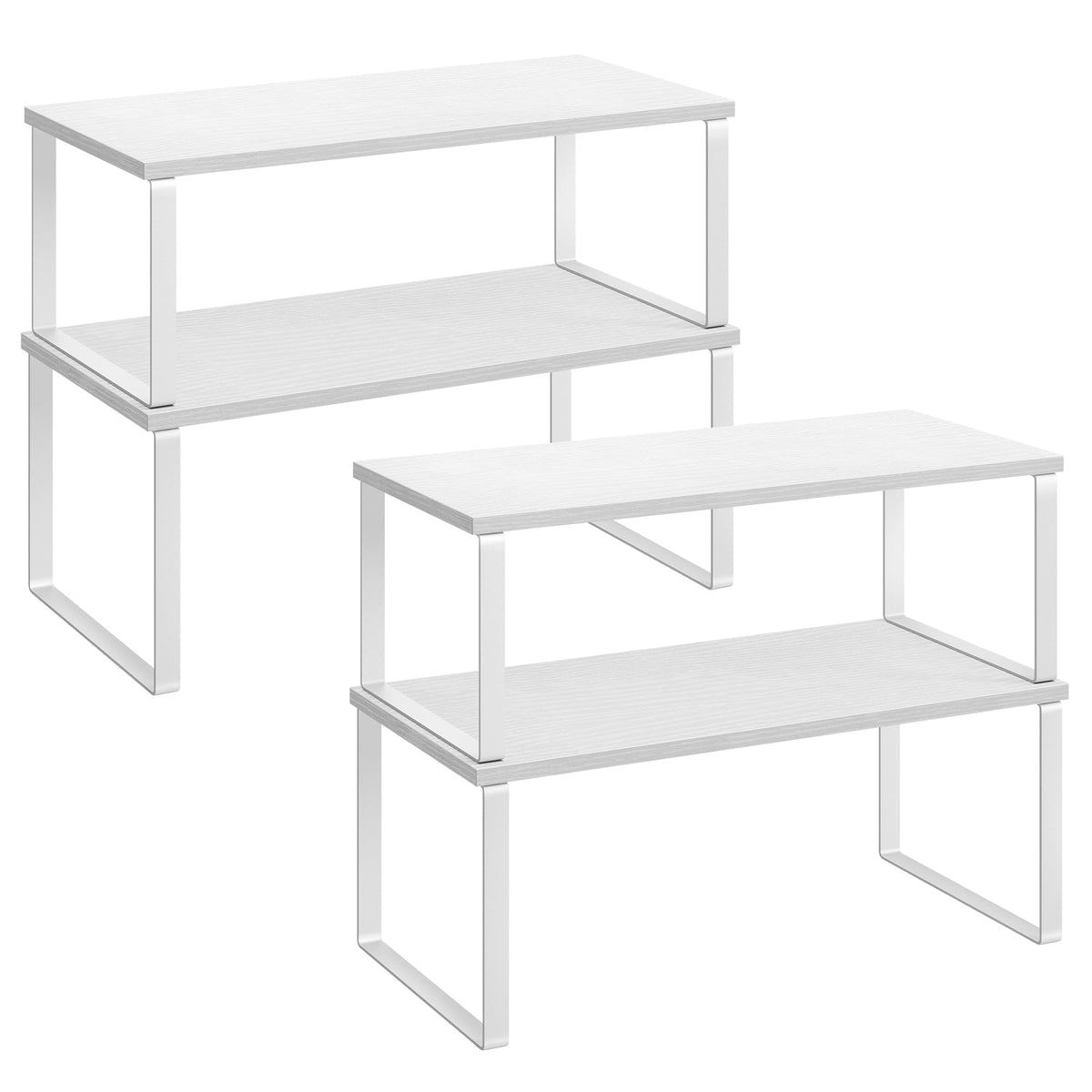Songmics cabinet organizer shelf set on countertop acts as a practical spice rack.