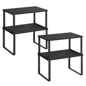 SONGMICS cabinet organizer shelf set 4 on a kitchen counter for easy spice storage.