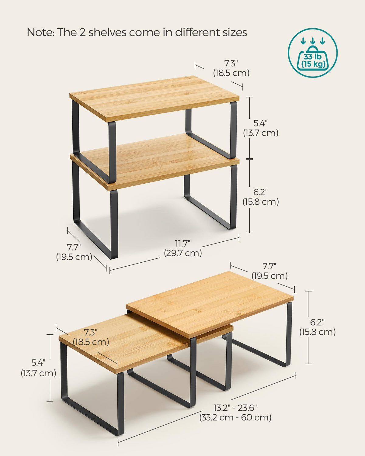 Songmics compact shelves organizing spices and small items