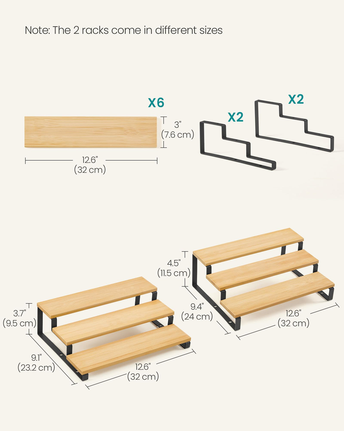SONGMICS extendable design allows separation into two racks for flexibility.