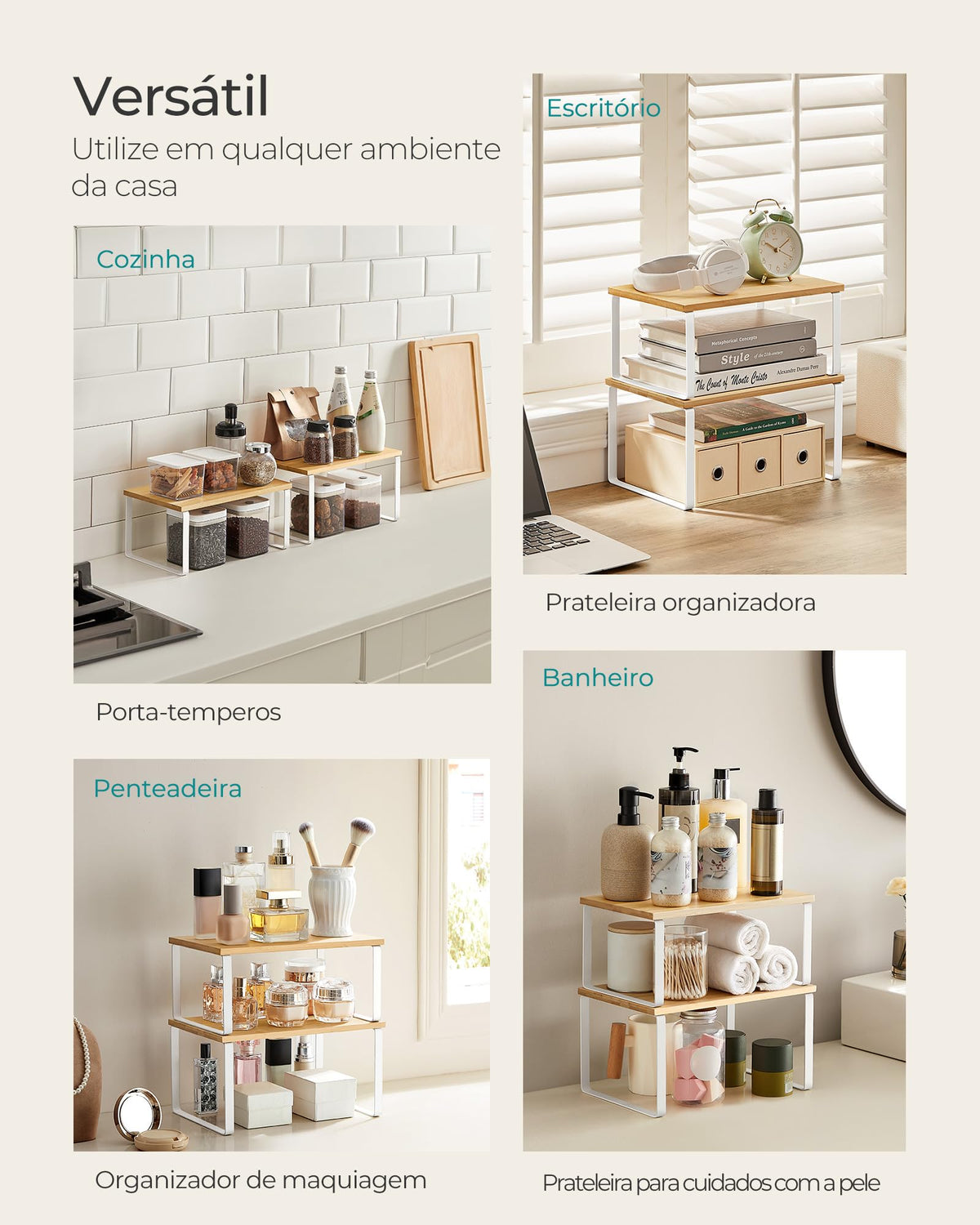 SONGMICS dining room display for centerpieces or small decor items.