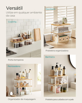SONGMICS dining room display for centerpieces or small decor items.