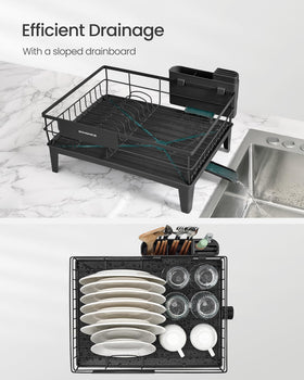SongMics compact rack for small kitchens holding plates bowls and glasses
