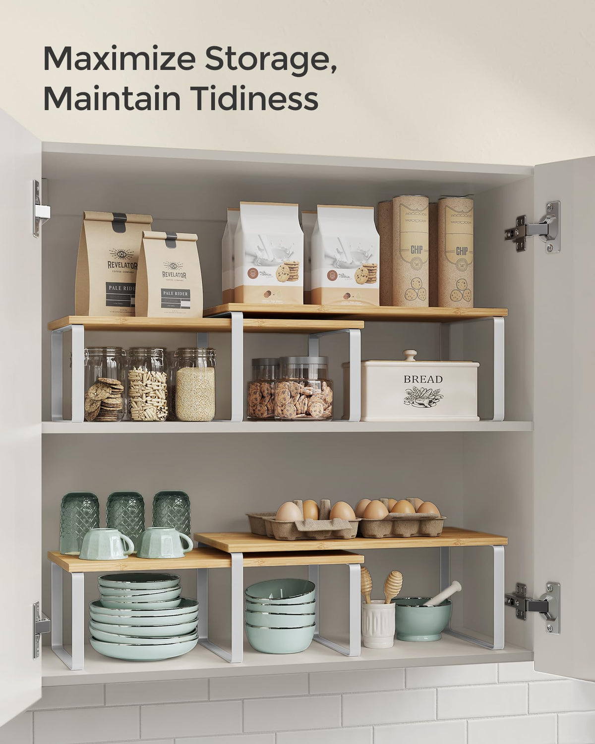 Songmics sturdy shelf holds up to 33 lb per unit.