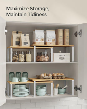 Songmics sturdy shelf holds up to 33 lb per unit.