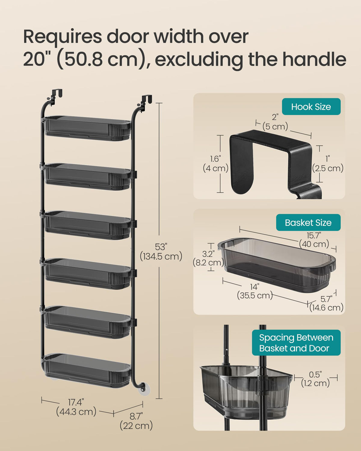 SONGMICS durable steel construction supports up to 11 lb per tier
