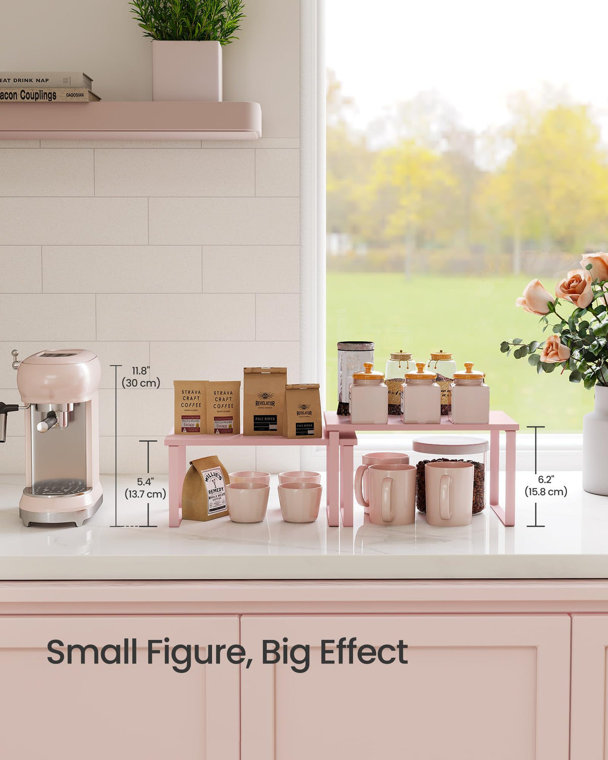 SONGMICS easy-assembly kitchen organizers with simple instructions.
