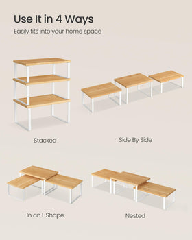 SongMics easy-assembly spice rack installs quickly for instant space organization.