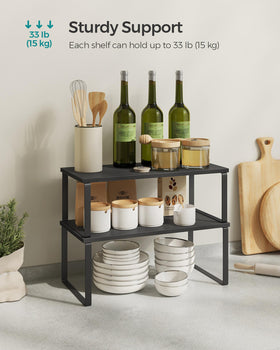 SONGMICS engineered wood and metal design offers sturdy storage