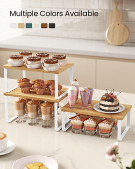SongMics engineered wood and metal shelf offers sturdy storage for daily kitchen essentials.