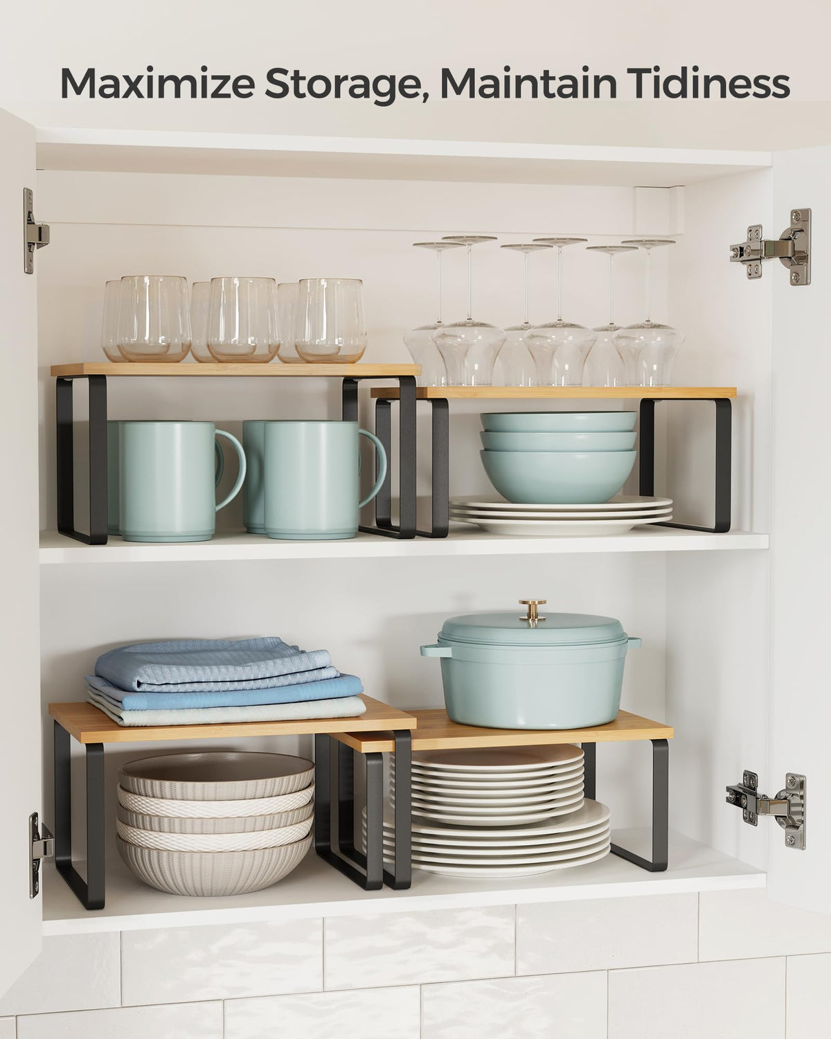Songmics engineered wood and metal build provides durable, sturdy storage.